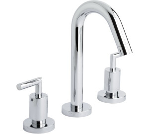 Batería de lavabo caño inclinado Cromado Ixo